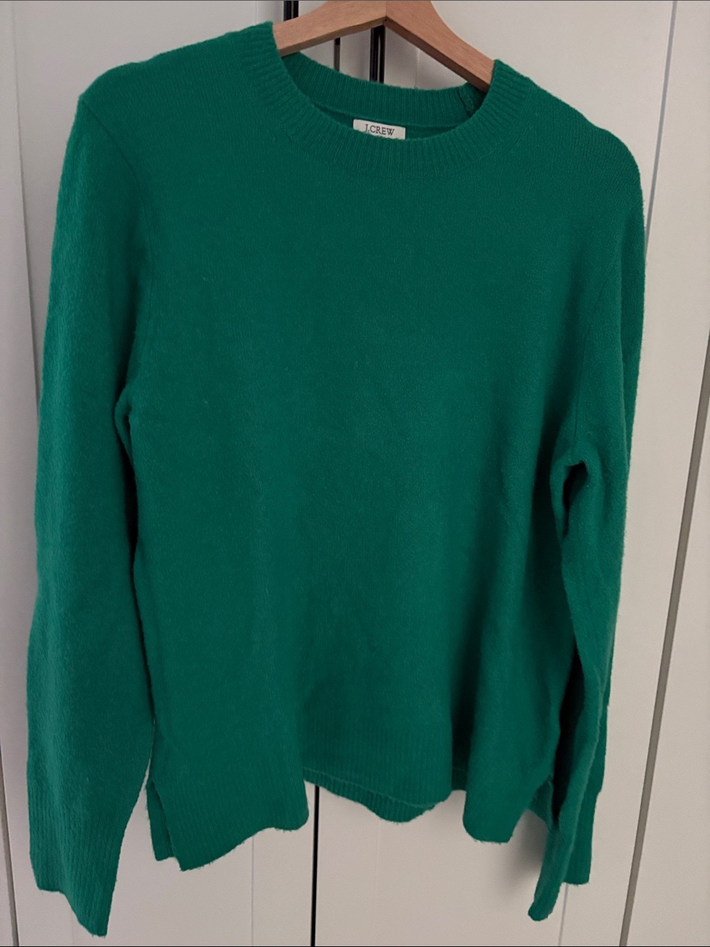J. Crew Emerald Green Crewneck Sweater - Worn only twice.